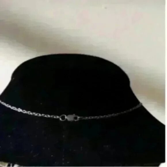 Sterling Silver Necklace with CZ Pendant - Picture 4 of 4